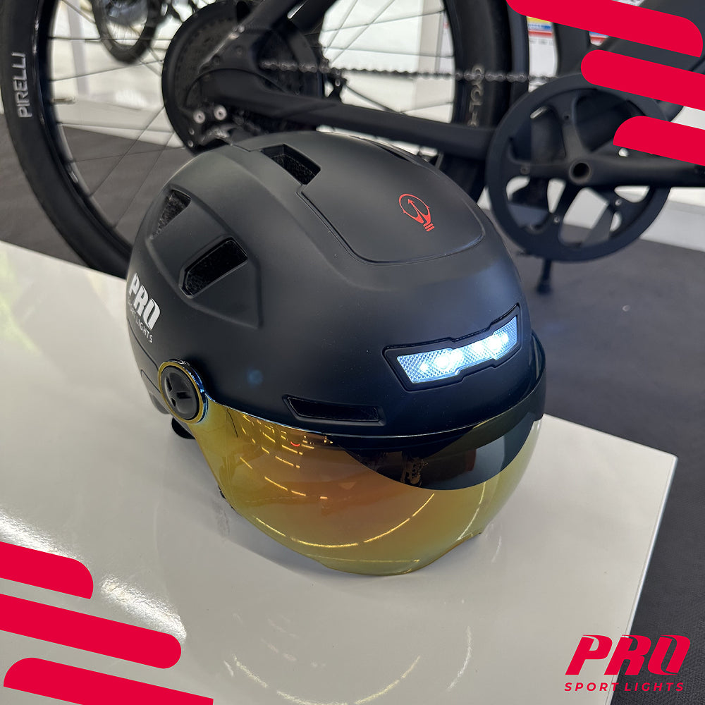Fietshelm met vizier en oorwarmers - Pro Sport Lights - afbeelding 8